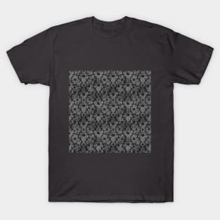 Dark Floral Ornament Pattern T-Shirt